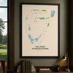 PGA West Stadium Golf Course Map Print Poster | California USA Golf Wall Art