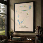 PGA West Stadium Golf Course Map Print Poster | California USA Golf Wall Art