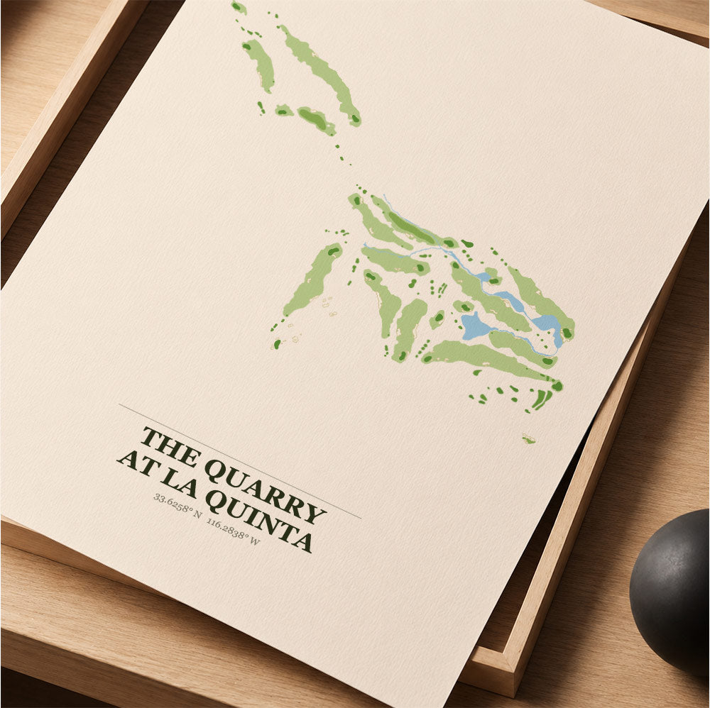 The Quarry at La Quinta Golf Course Map Print Poster | California USA Golf Wall Art