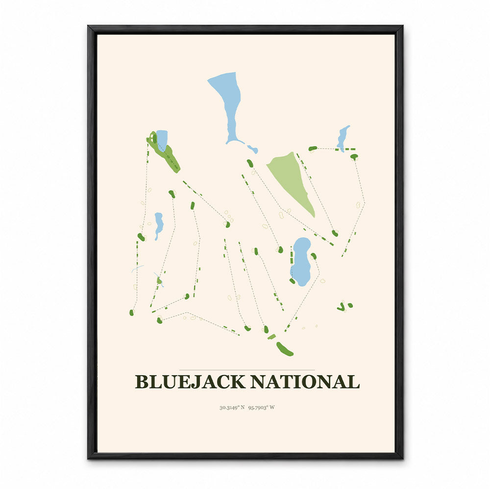 Bluejack National course map in Texas USA