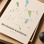 Bluejack National Golf Course Map Print Poster | Texas USA Golf Wall Art
