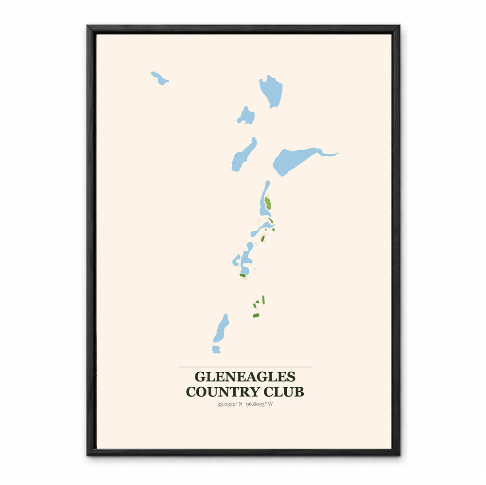 Gleneagles Country Club course map in Texas USA
