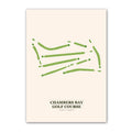 Chambers Bay golf course map print poster, Washington USA golf wall art