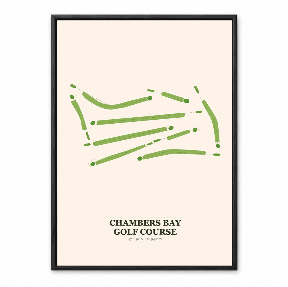 Chambers Bay course map in Washington USA