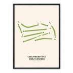 Chambers Bay course map in Washington USA