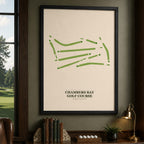 Chambers Bay Golf Course Map Print Poster | Washington USA Golf Wall Art