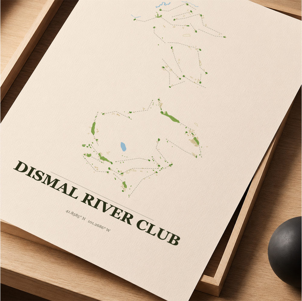 Dismal River Club Golf Course Map Print Poster | Nebraska USA Golf Wall Art