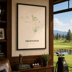Friar's Head Golf Course Map Print Poster | New York USA Golf Wall Art