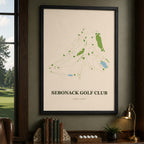 Sebonack Golf Course Map Print Poster | New York USA Golf Wall Art