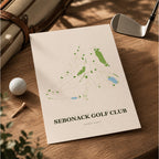 Sebonack Golf Course Map Print Poster | New York USA Golf Wall Art
