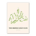 The Bridge golf course map print poster, New Jersey USA golf wall art