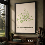The Bridge Golf Course Map Print Poster | New Jersey USA Golf Wall Art