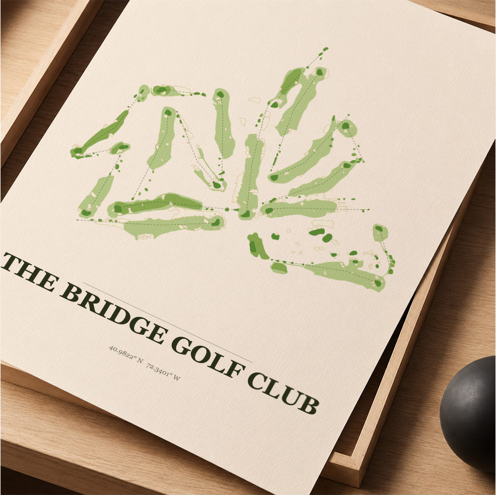 The Bridge Golf Course Map Print Poster | New Jersey USA Golf Wall Art