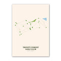 Trinity Forest golf course map print poster, Texas USA golf wall art