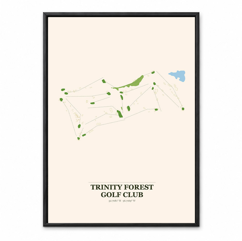 Trinity Forest course map in Texas USA