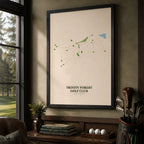 Trinity Forest Golf Course Map Print Poster | Texas USA Golf Wall Art