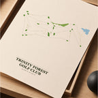 Trinity Forest Golf Course Map Print Poster | Texas USA Golf Wall Art