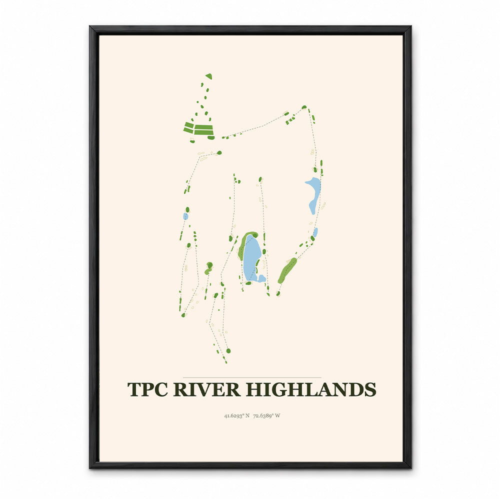TPC River Highlands course map in Connecticut USA