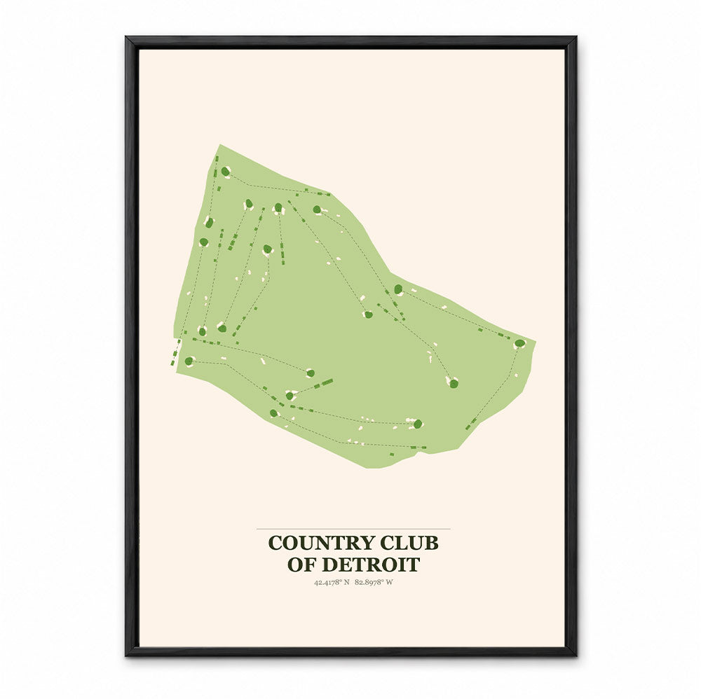 Country Club Of Detroit course map in Michigan USA