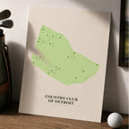 Lawsonia Links Golf Course Map Print Poster | Florida USA Golf Wall Art