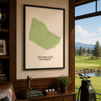 Lawsonia Links Golf Course Map Print Poster | Florida USA Golf Wall Art