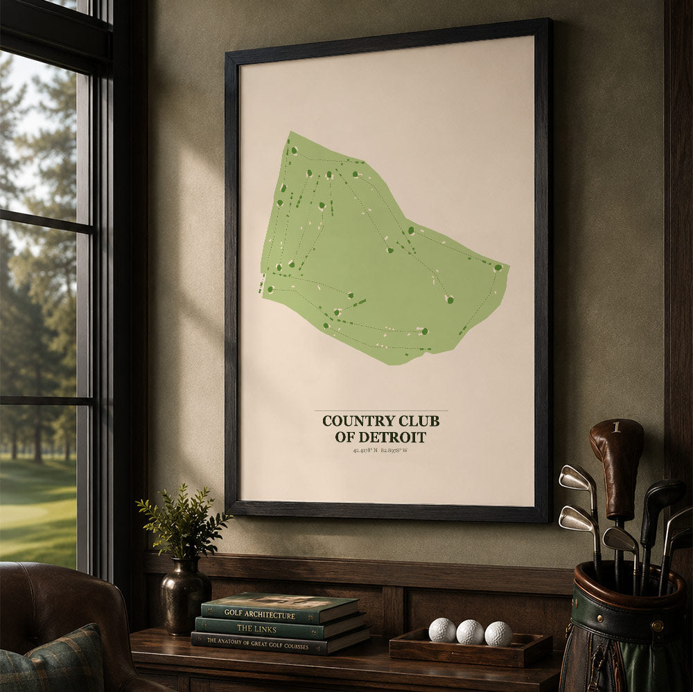 Lawsonia Links Golf Course Map Print Poster | Florida USA Golf Wall Art