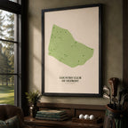 Country Club Of Detroit Golf Course Map Print Poster | Michigan USA Golf Wall Art