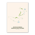 Buffalo Ridge Springs golf course map print poster, Missouri USA golf wall art