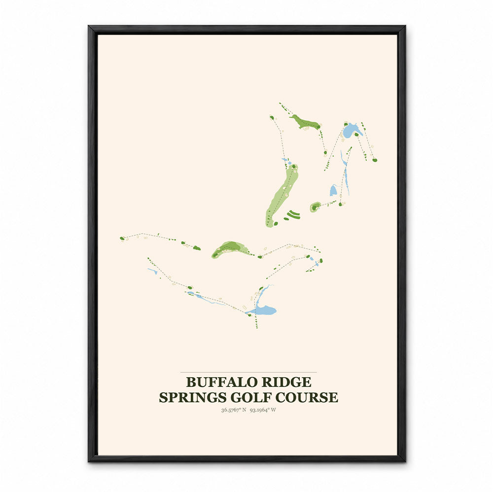Buffalo Ridge Springs course map in Missouri USA