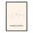 Ozarks National course map in Missouri USA