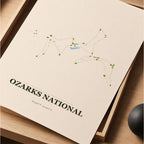 Ozarks National Golf Course Map Print Poster | Missouri USA Golf Wall Art