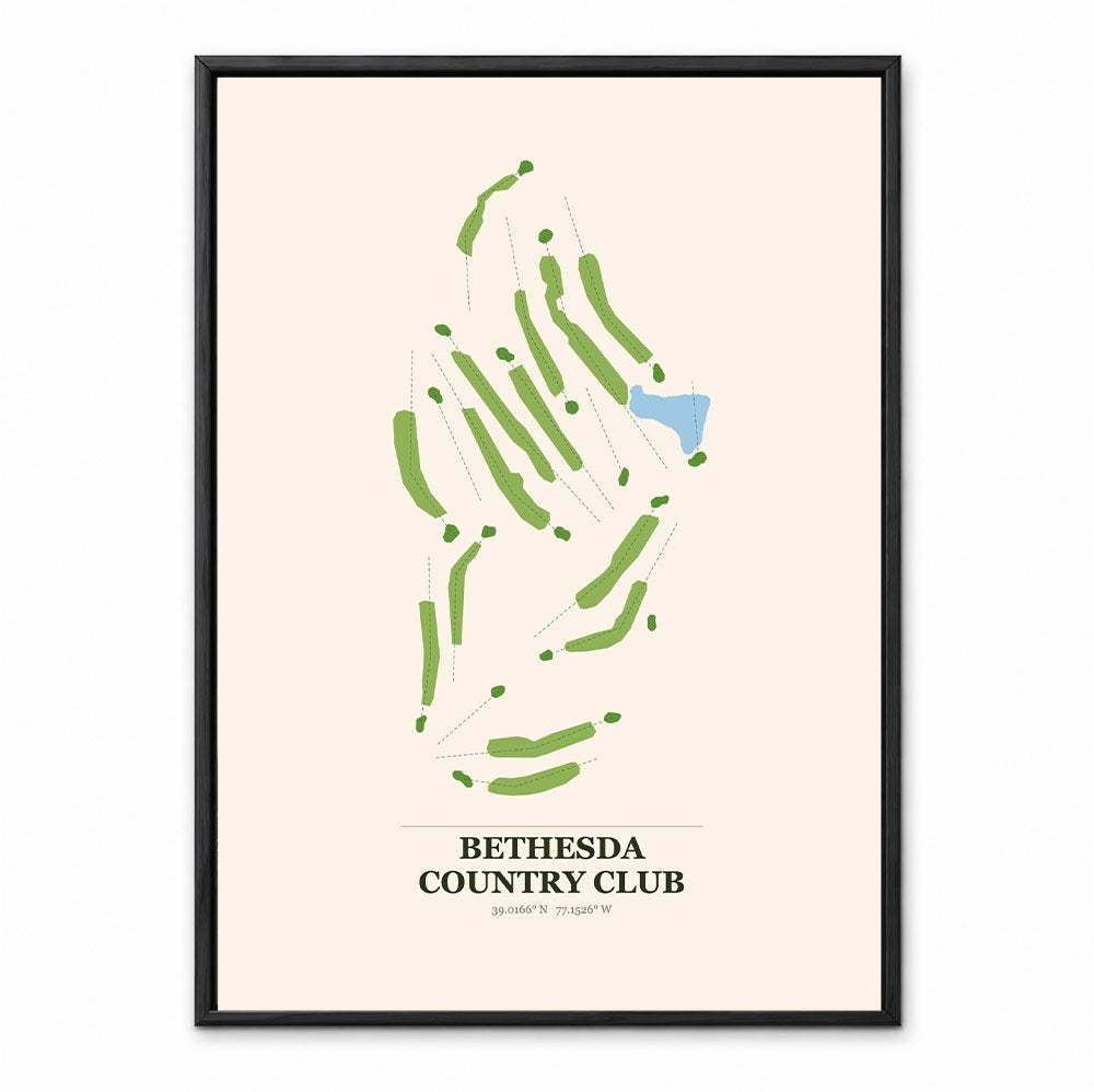 Bethesda Country Club course map in Maryland USA