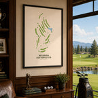 Bethesda Country Club Golf Course Map Print Poster | Maryland USA Golf Wall Art