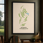 Bethesda Country Club Golf Course Map Print Poster | Maryland USA Golf Wall Art