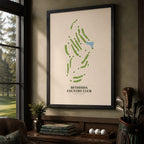 Bethesda Country Club Golf Course Map Print Poster | Maryland USA Golf Wall Art