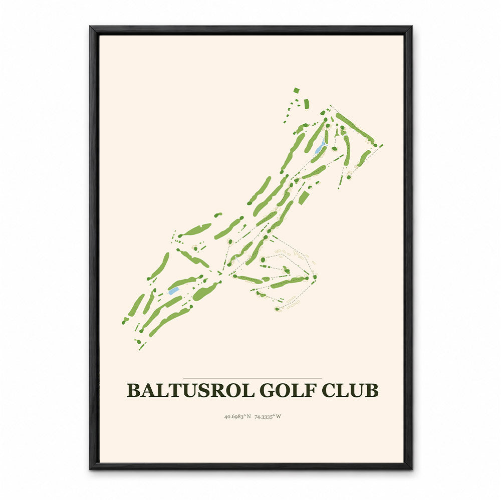 Baltusrol course map in New Jersey USA