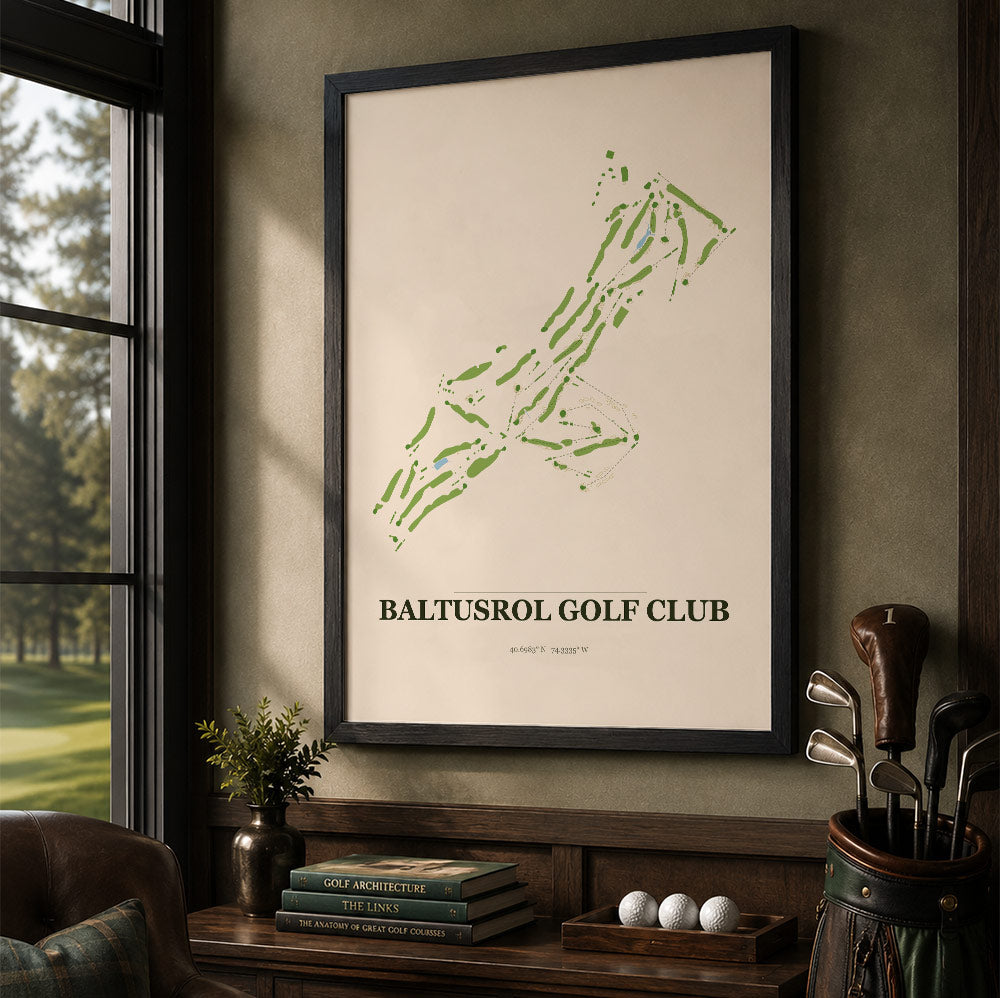 Baltusrol Golf Course Map Print Poster | New Jersey USA Golf Wall Art
