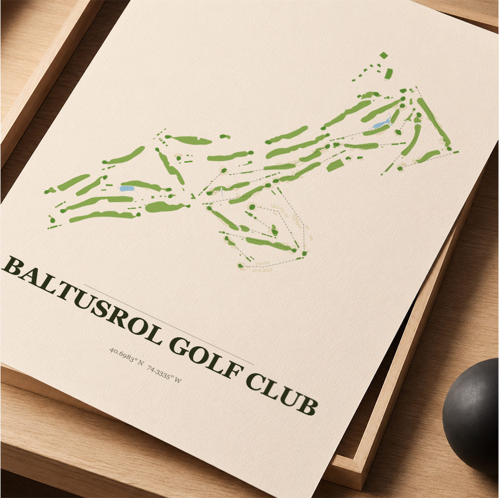 Baltusrol Golf Course Map Print Poster | New Jersey USA Golf Wall Art