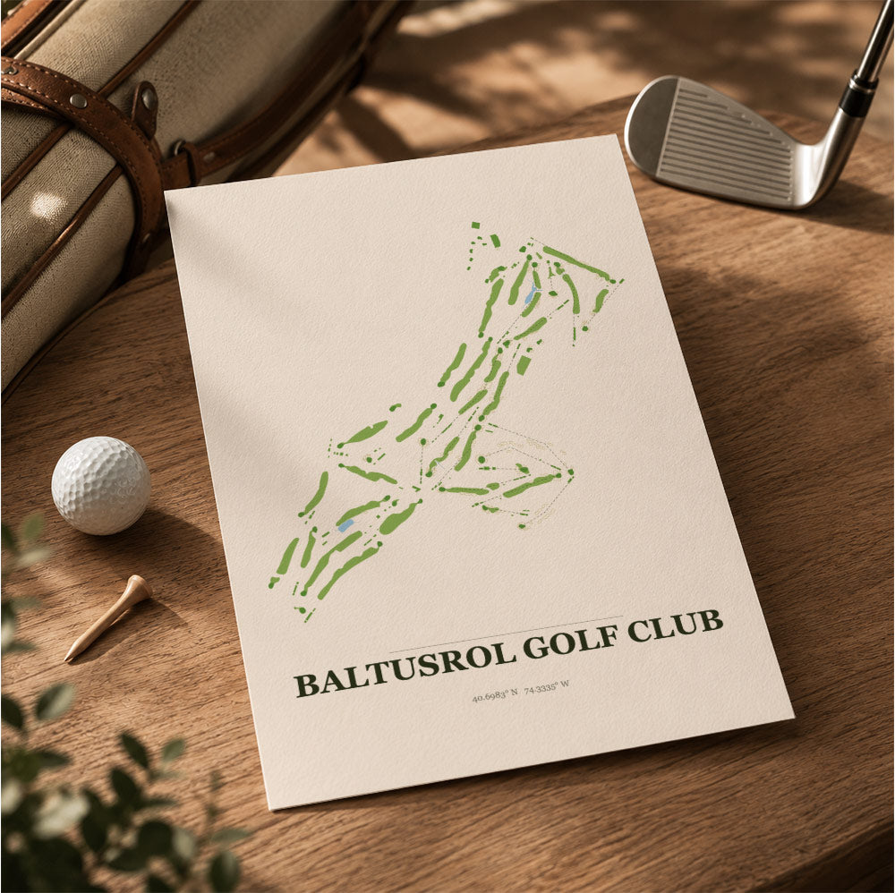Baltusrol Golf Course Map Print Poster | New Jersey USA Golf Wall Art