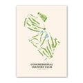 Congressional Country Club golf course map print poster, Maryland USA golf wall art