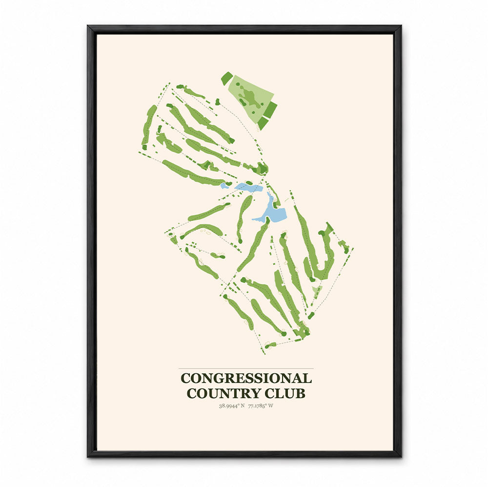 Congressional Country Club course map in Maryland USA