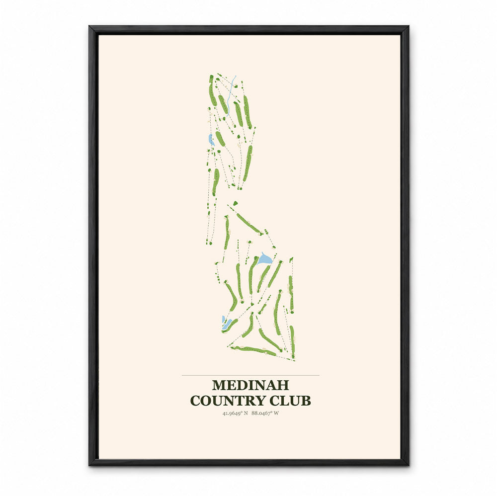 Medinah Country Club course map in Illinois USA