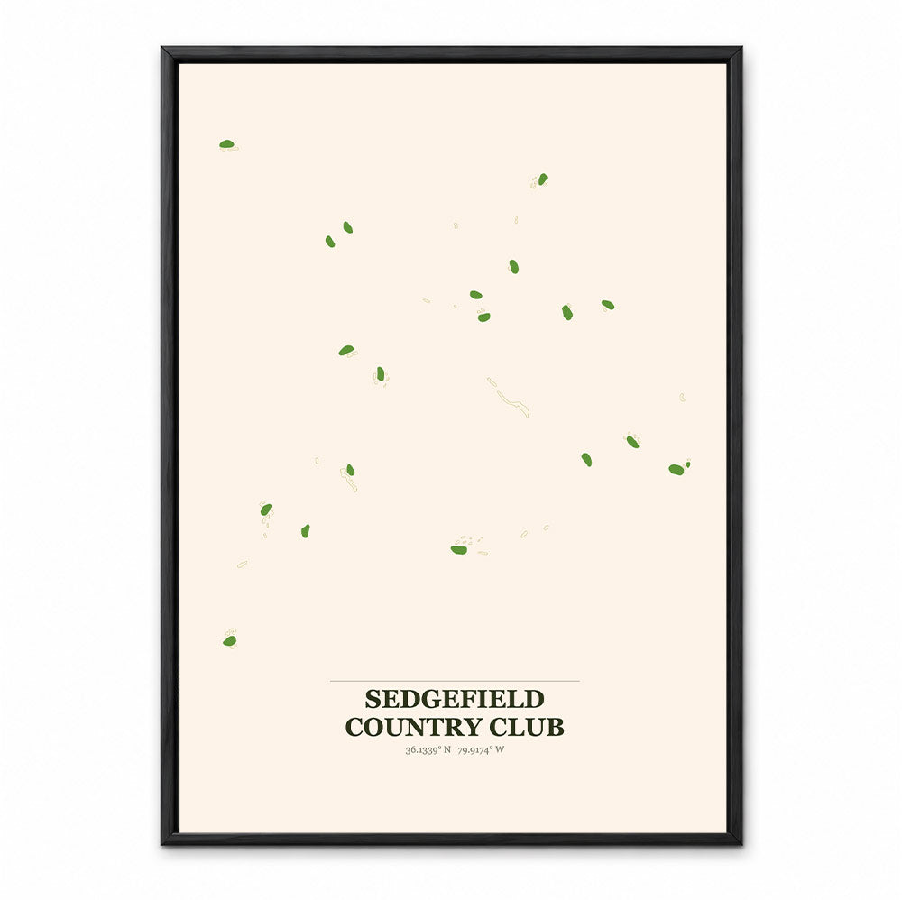 Sedgefield Country Club course map in North Carolina USA