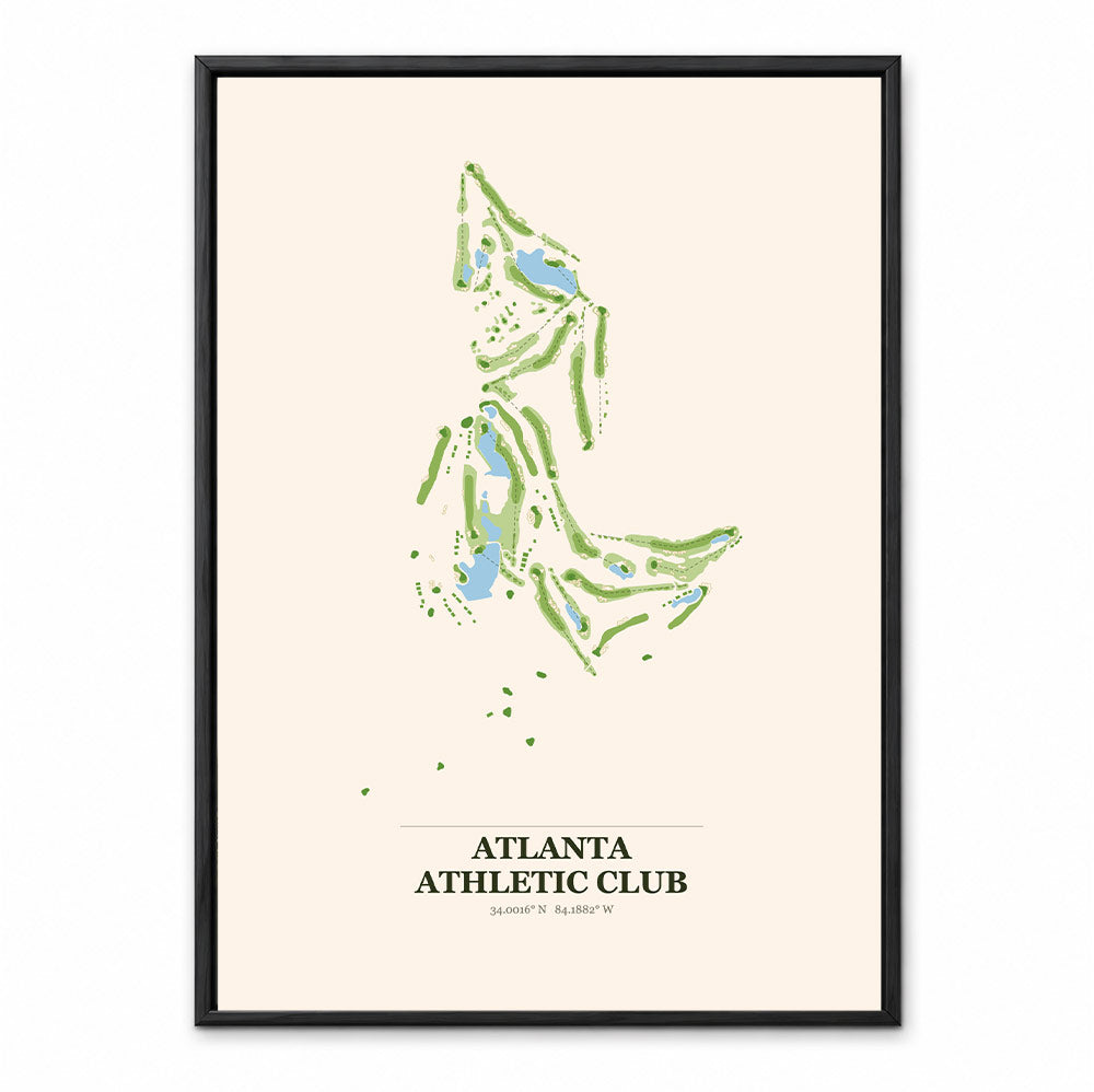Atlanta Athletic Club course map in Georgia USA