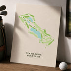 Yocha Dehe Golf Course Map Print Poster | California USA Golf Wall Art