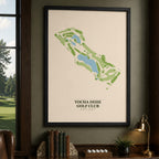 Yocha Dehe Golf Course Map Print Poster | California USA Golf Wall Art