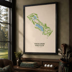 Yocha Dehe Golf Course Map Print Poster | California USA Golf Wall Art