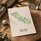 Yocha Dehe Golf Course Map Print Poster | California USA Golf Wall Art