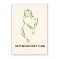 Grayhawk golf course map print poster, Arizona USA golf wall art