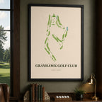 Grayhawk Golf Course Map Print Poster | Arizona USA Golf Wall Art